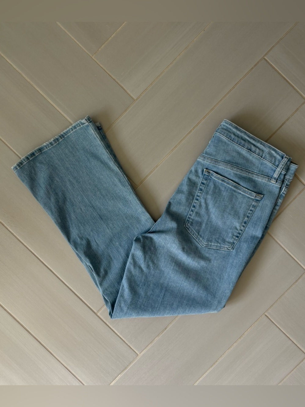 FRAME High Waisted, Wide Leg, Light Blue Denim Jeans